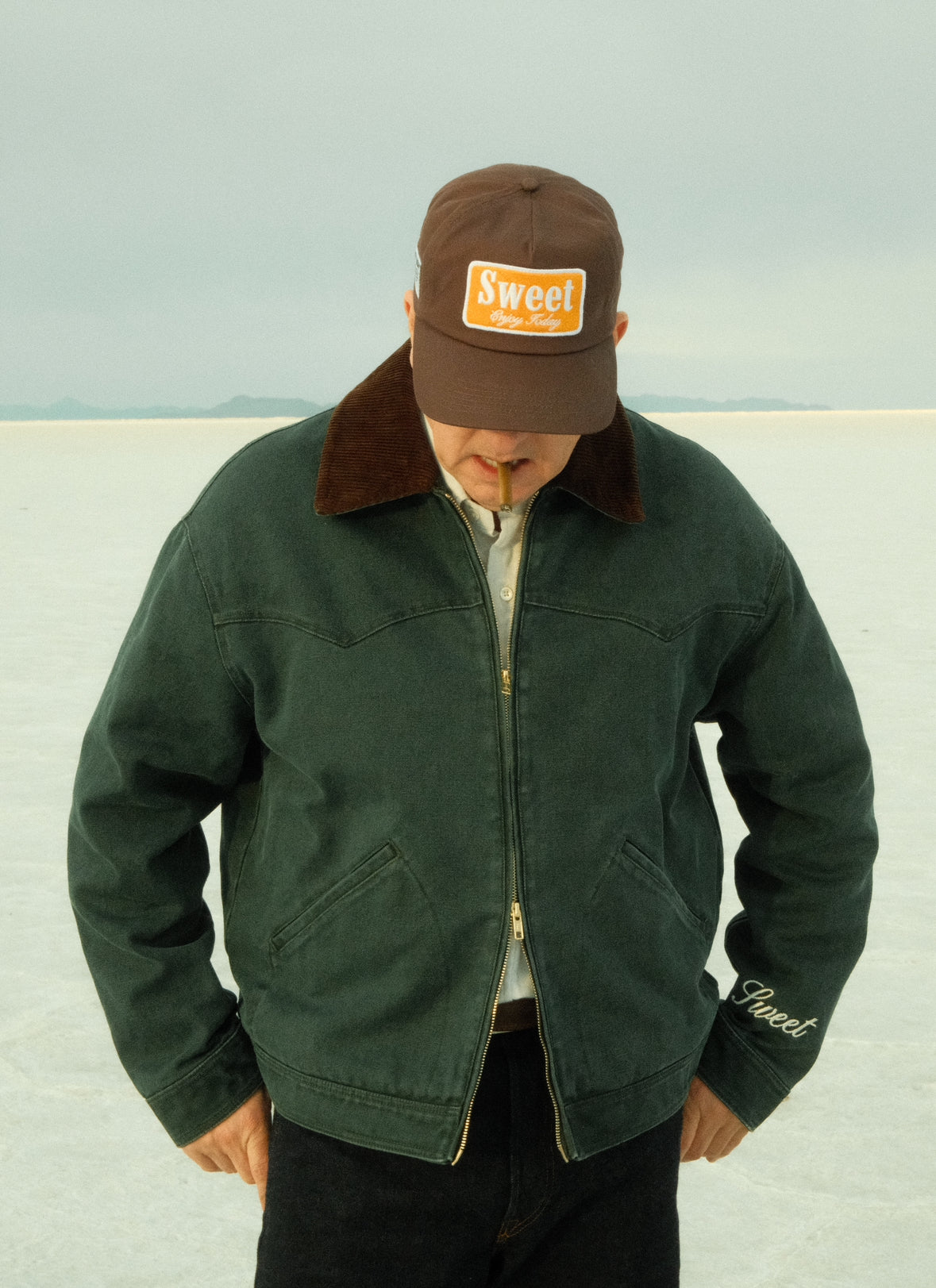'SWEET EMERALD WESTERN CANVAS JACKET'