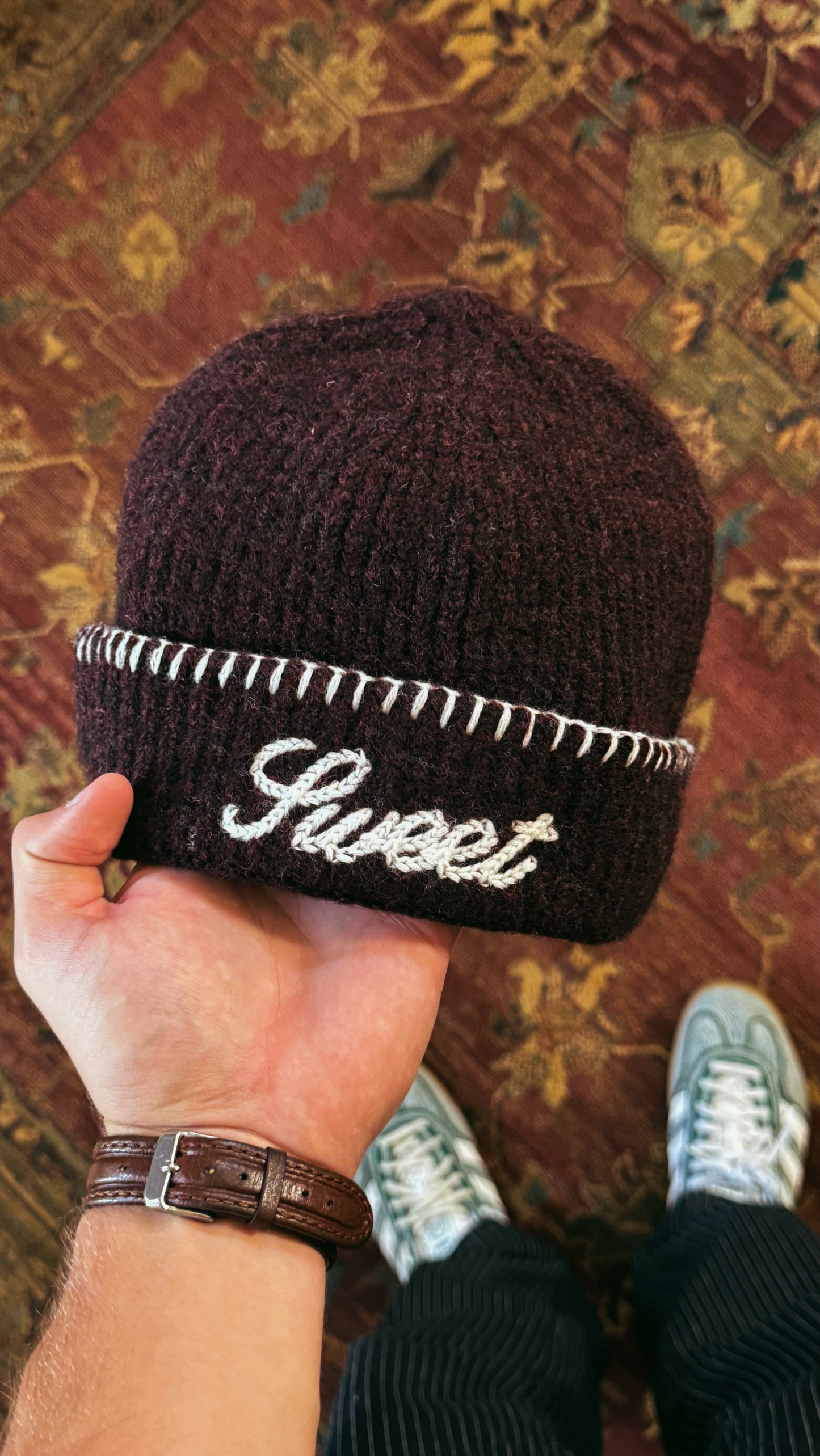 SWEET BACCARA ROSE KNIT BEANIE