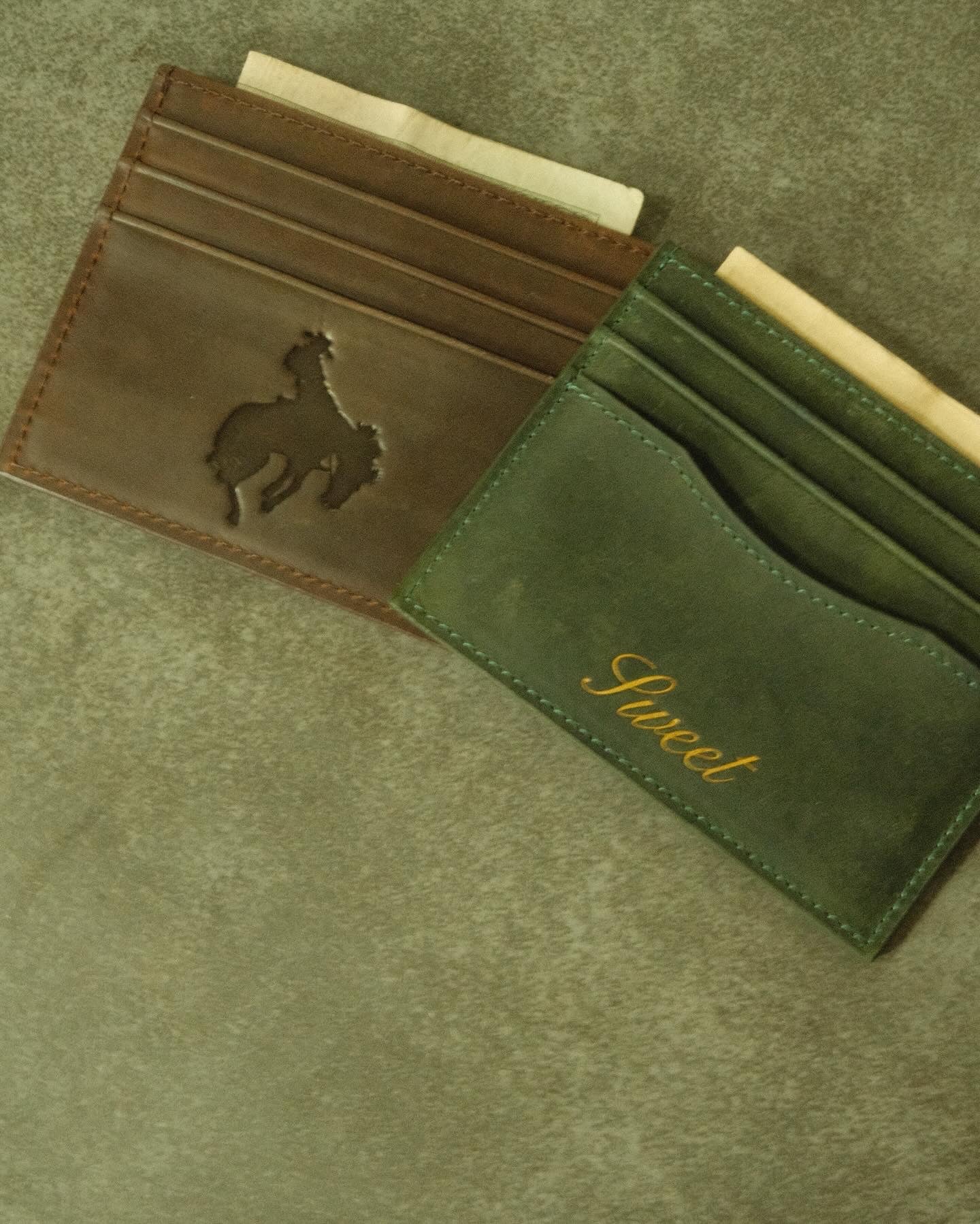 'SWEET COWBOY CARDHOLDER - DARK GREEN'