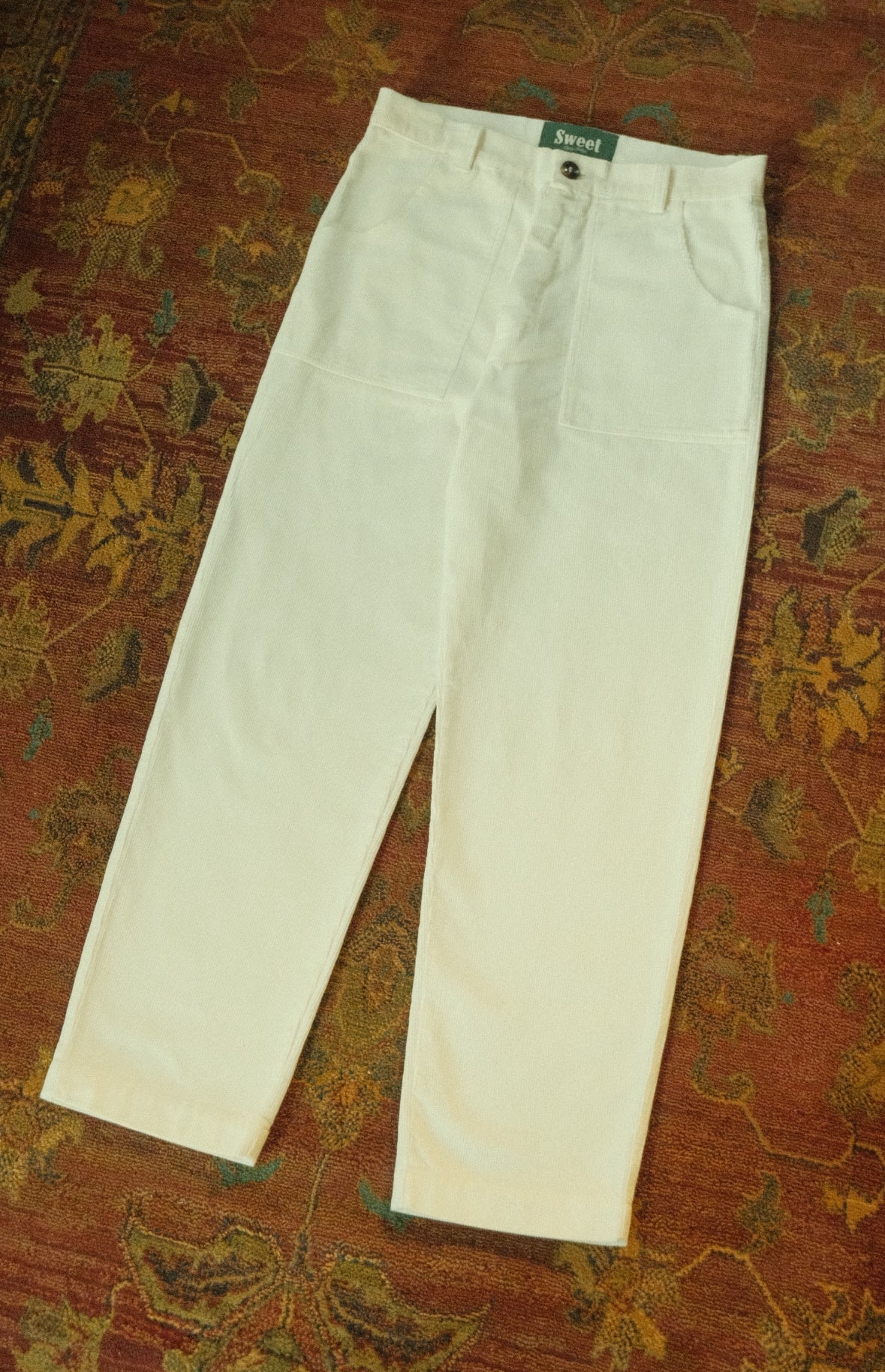 'SWEET OFF-WHITE CORDUROY PANTS'
