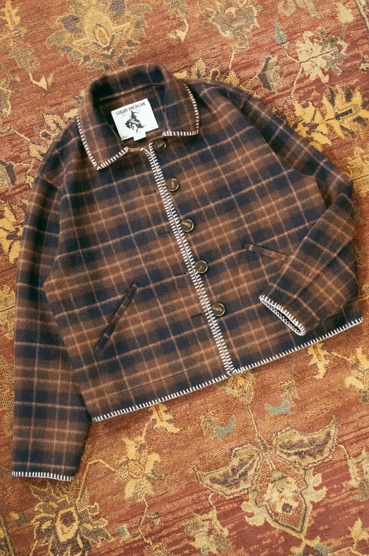 'SWEET PLAID WOOL JACKET'