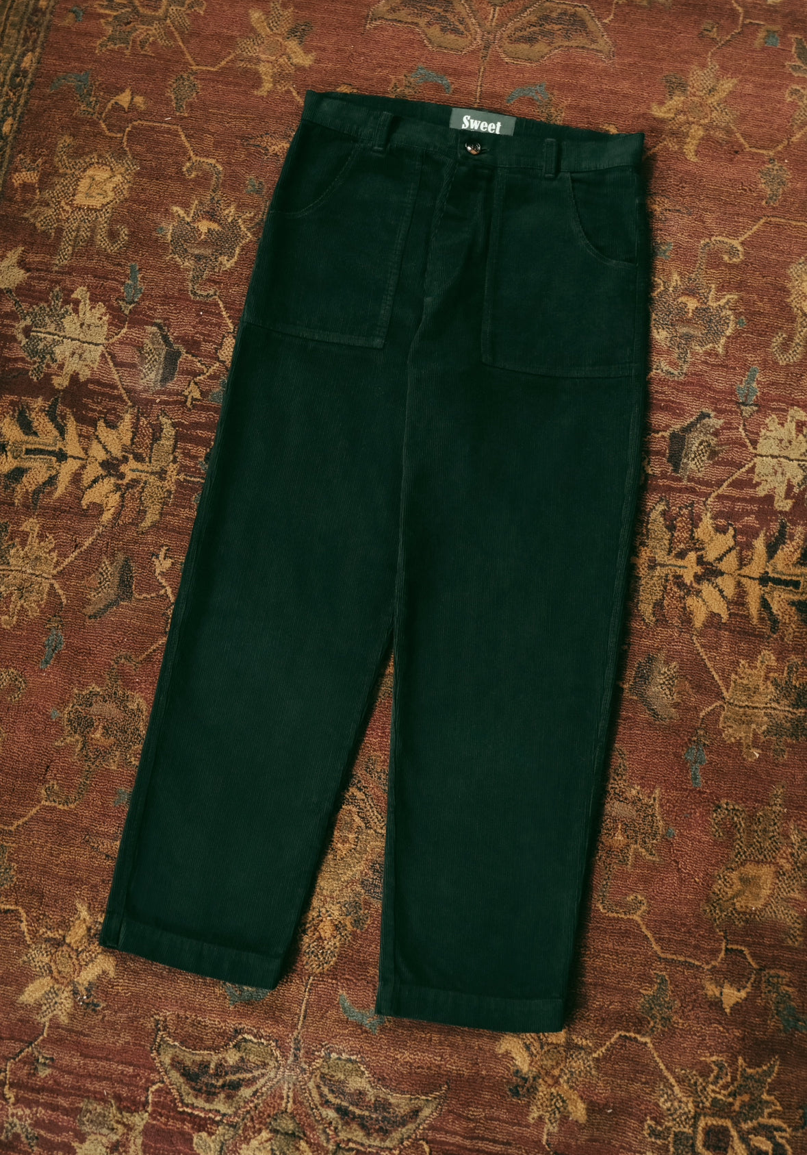 'SWEET EMERALD CORDUROY PANTS'