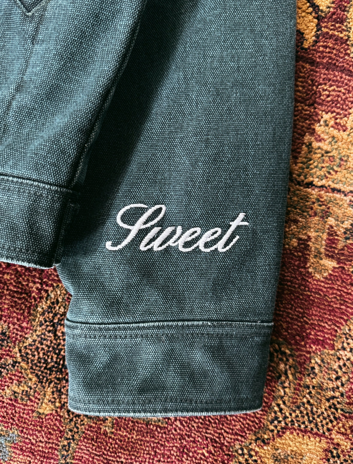 'SWEET EMERALD WESTERN CANVAS JACKET'