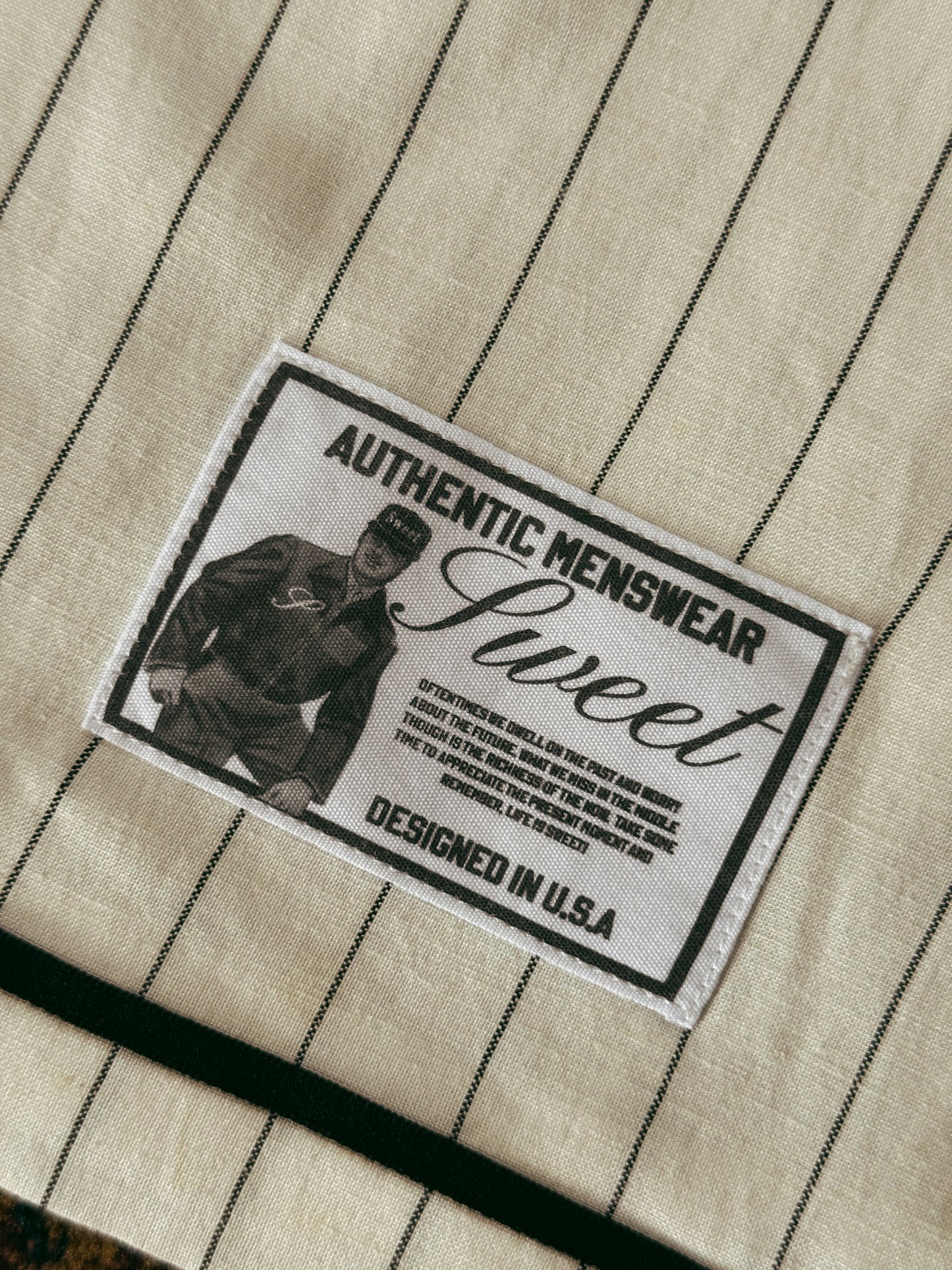 'SWEET PINSTRIPE JERSEY - WHITE'