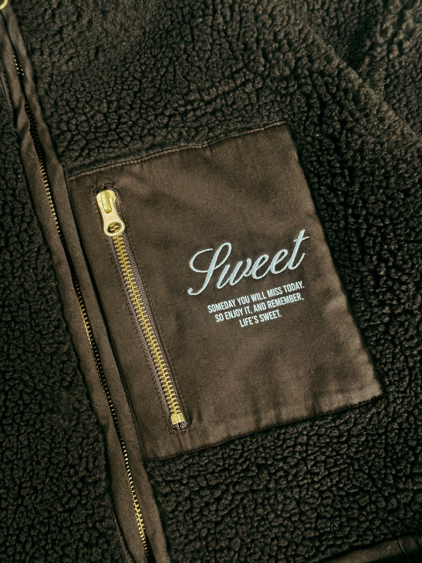 'SWEET BROWN DEEP PILE JACKET'