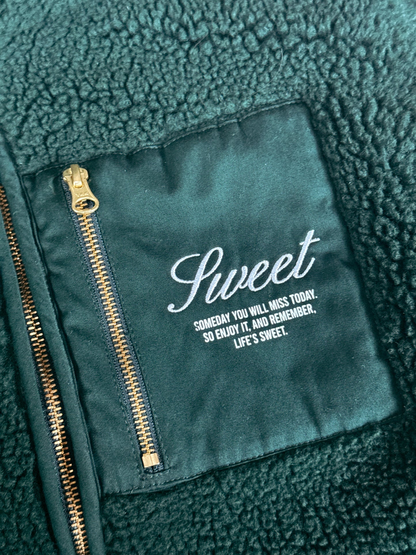 'SWEET EMERALD DEEP PILE JACKET'