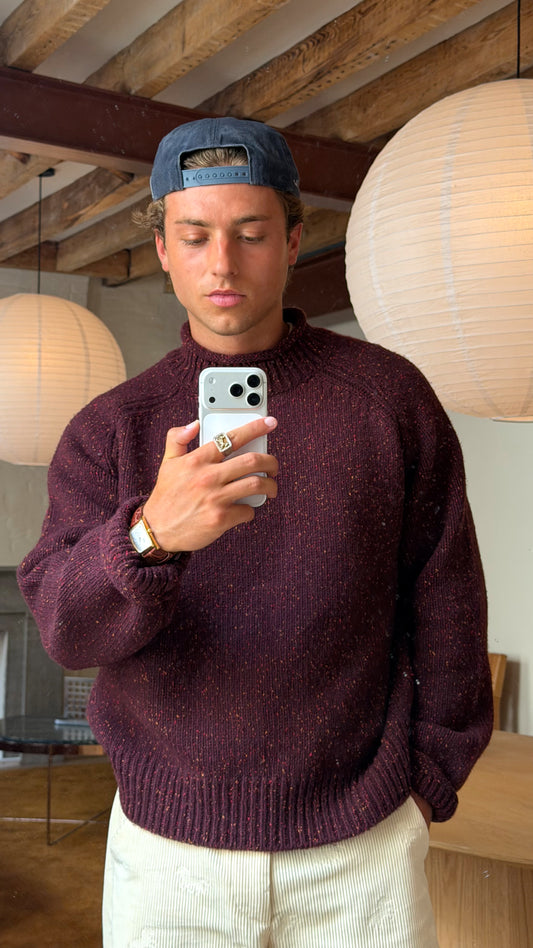 SWEET WOOL ROLLNECK - WINE