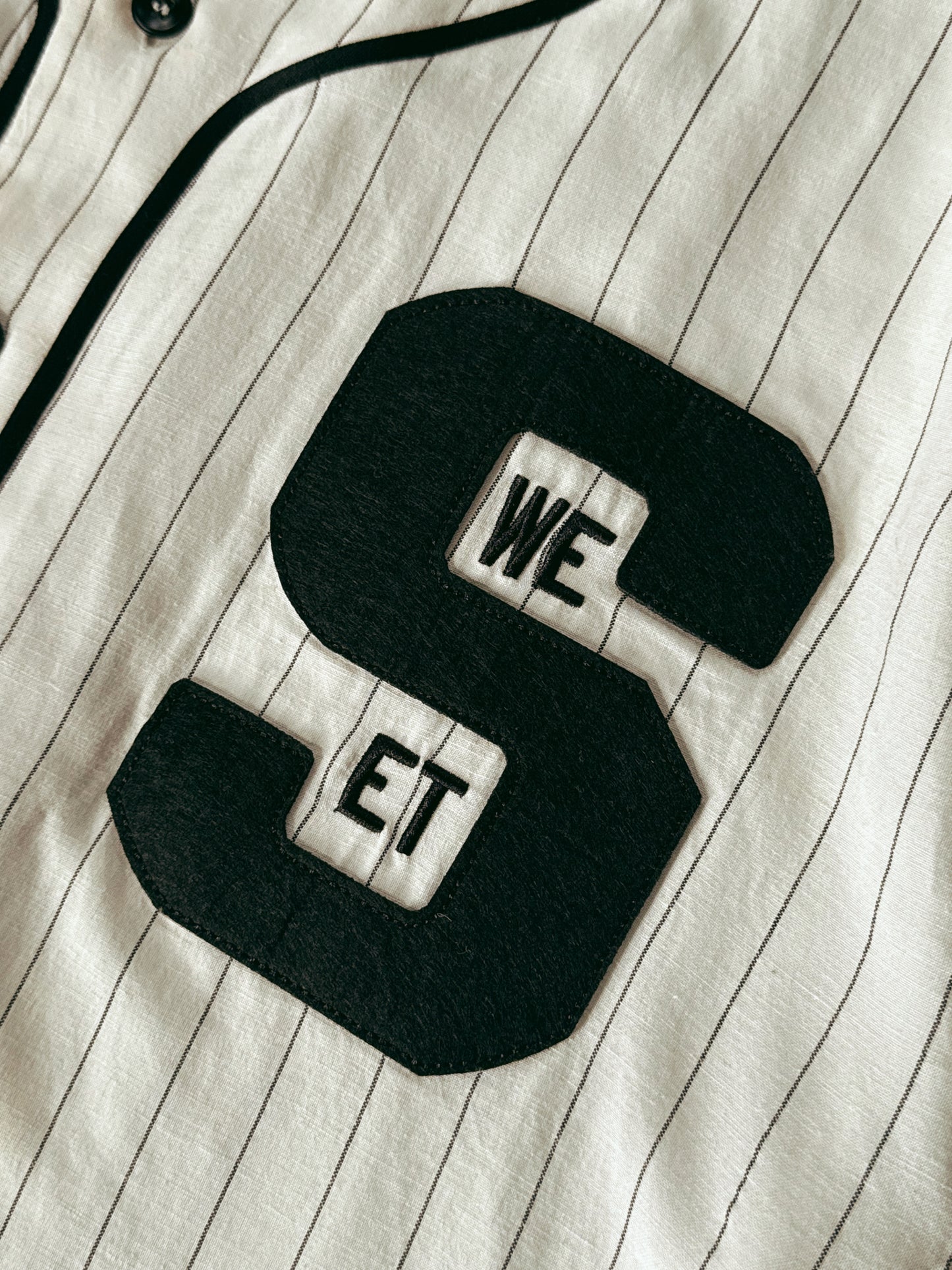 'SWEET PINSTRIPE JERSEY - WHITE'