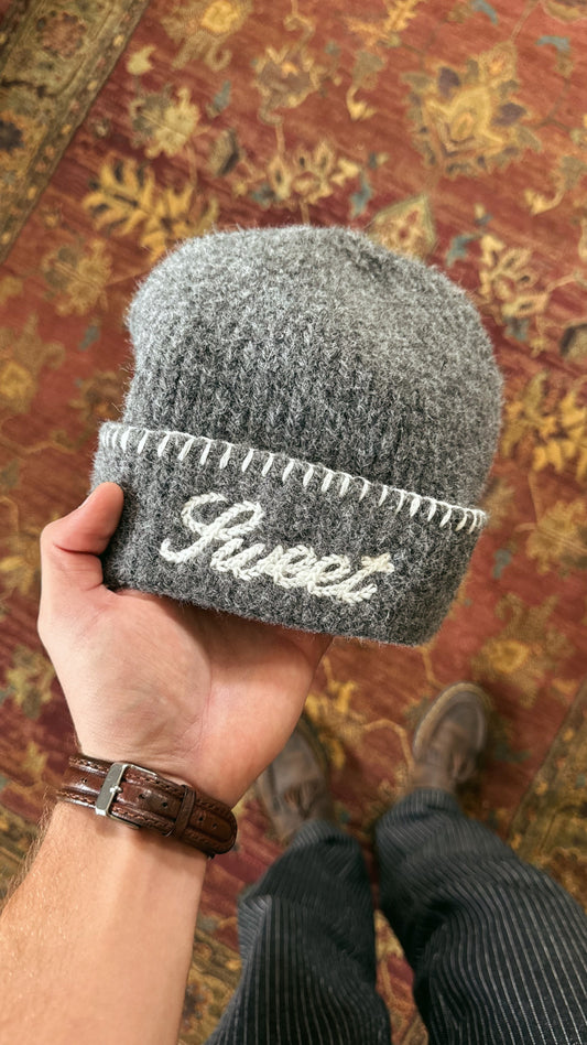 'SWEET GREY KNIT BEANIE'