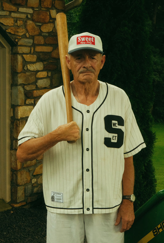 'SWEET PINSTRIPE JERSEY - WHITE'