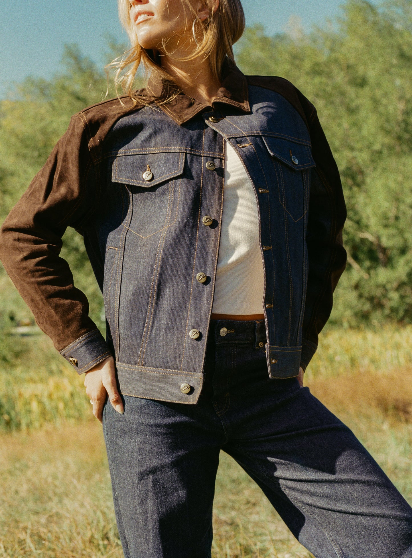 SWEET SELVEDGE DENIM & SUEDE JACKET