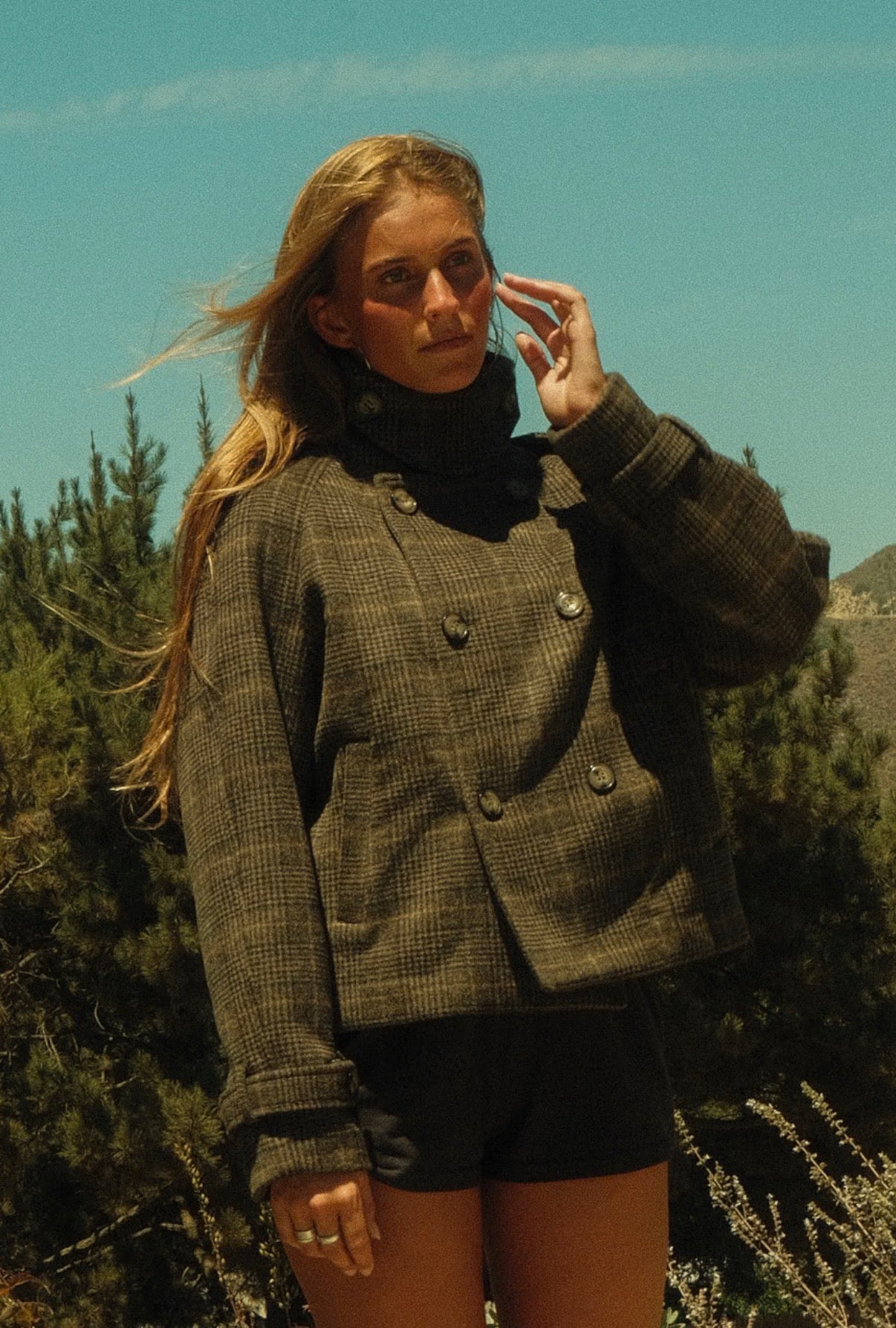 SWEET WOMENS PLAID JACKET