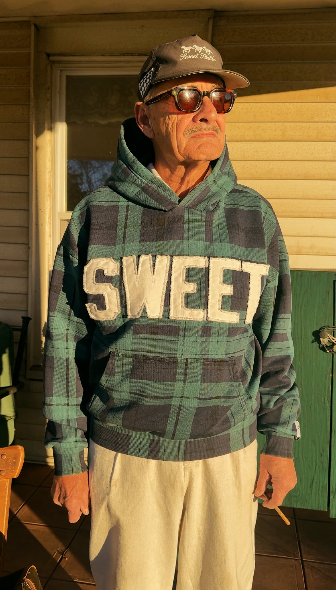 'SWEET AGED PLAID GREEN'