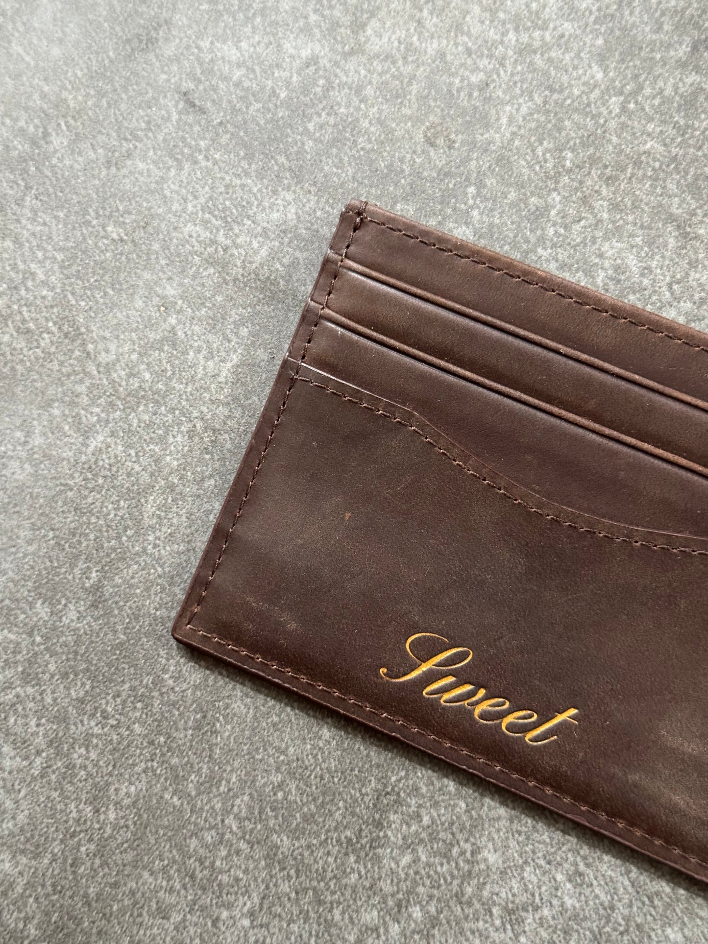 'SWEET COWBOY CARDHOLDER - DARK BROWN'