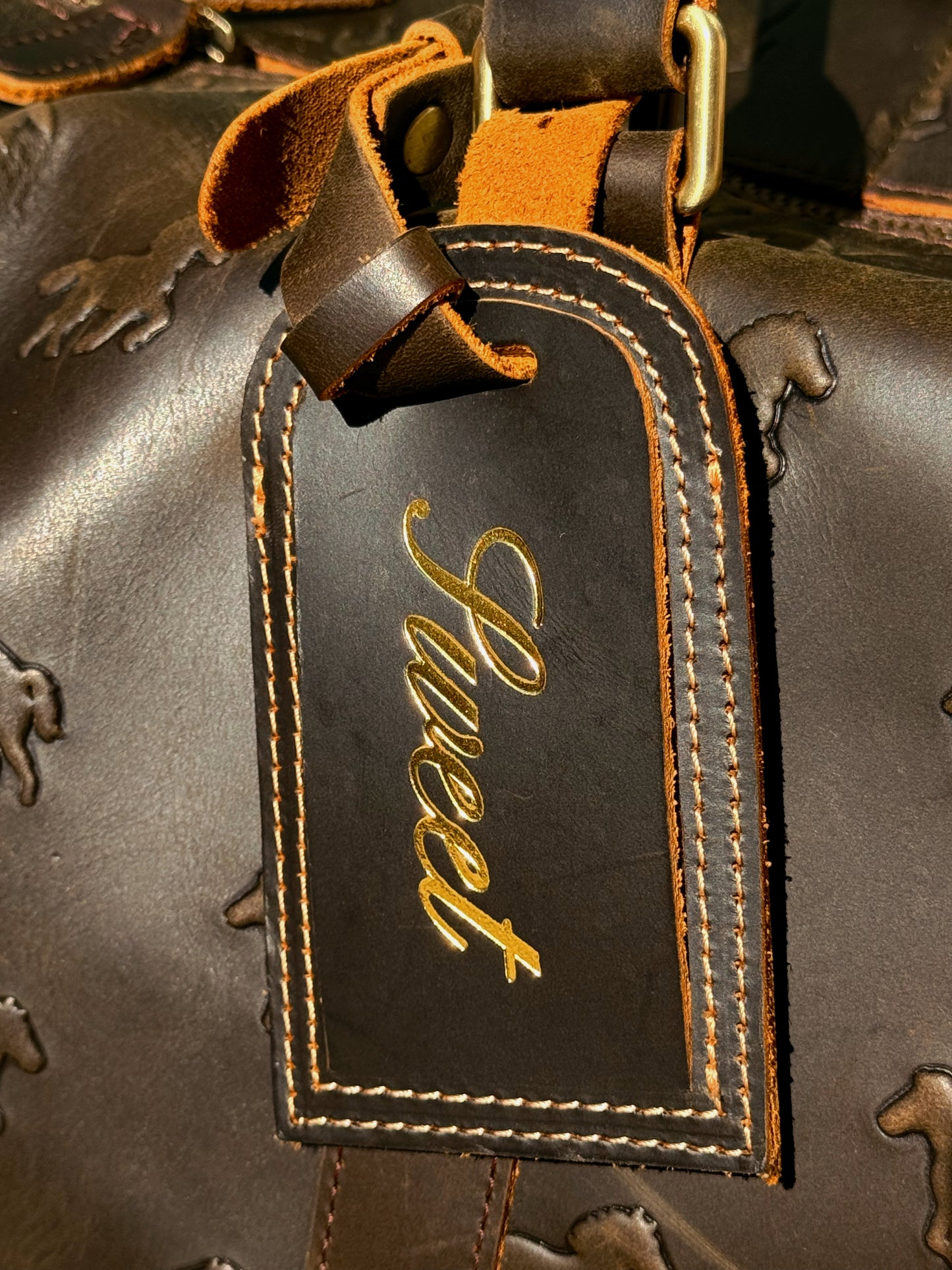 'SWEET HORSE LEATHER TRAVEL BAG'