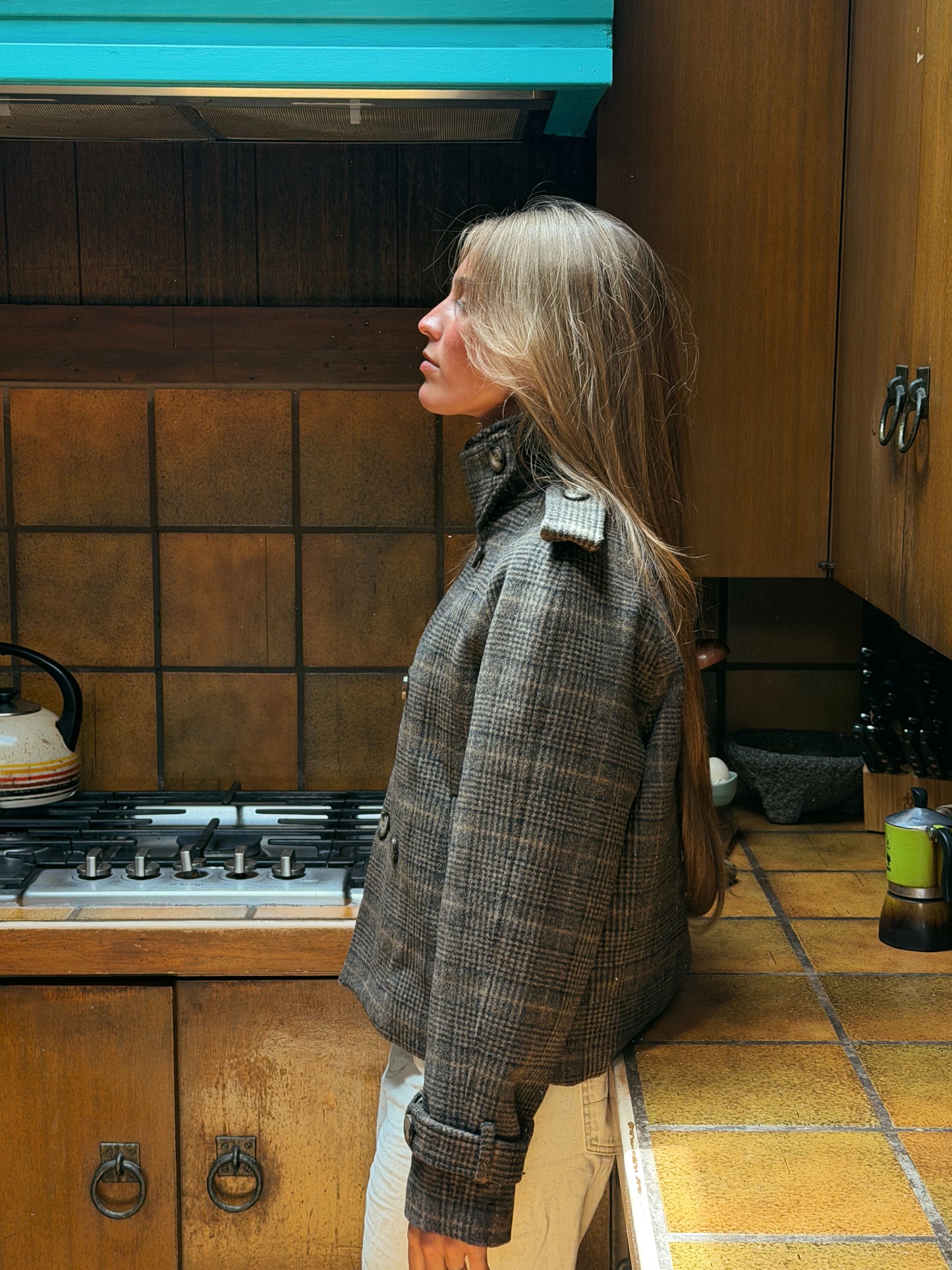 SWEET WOMENS PLAID JACKET