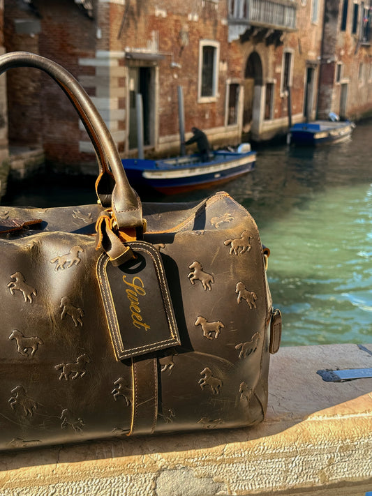 'SWEET HORSE LEATHER TRAVEL BAG'