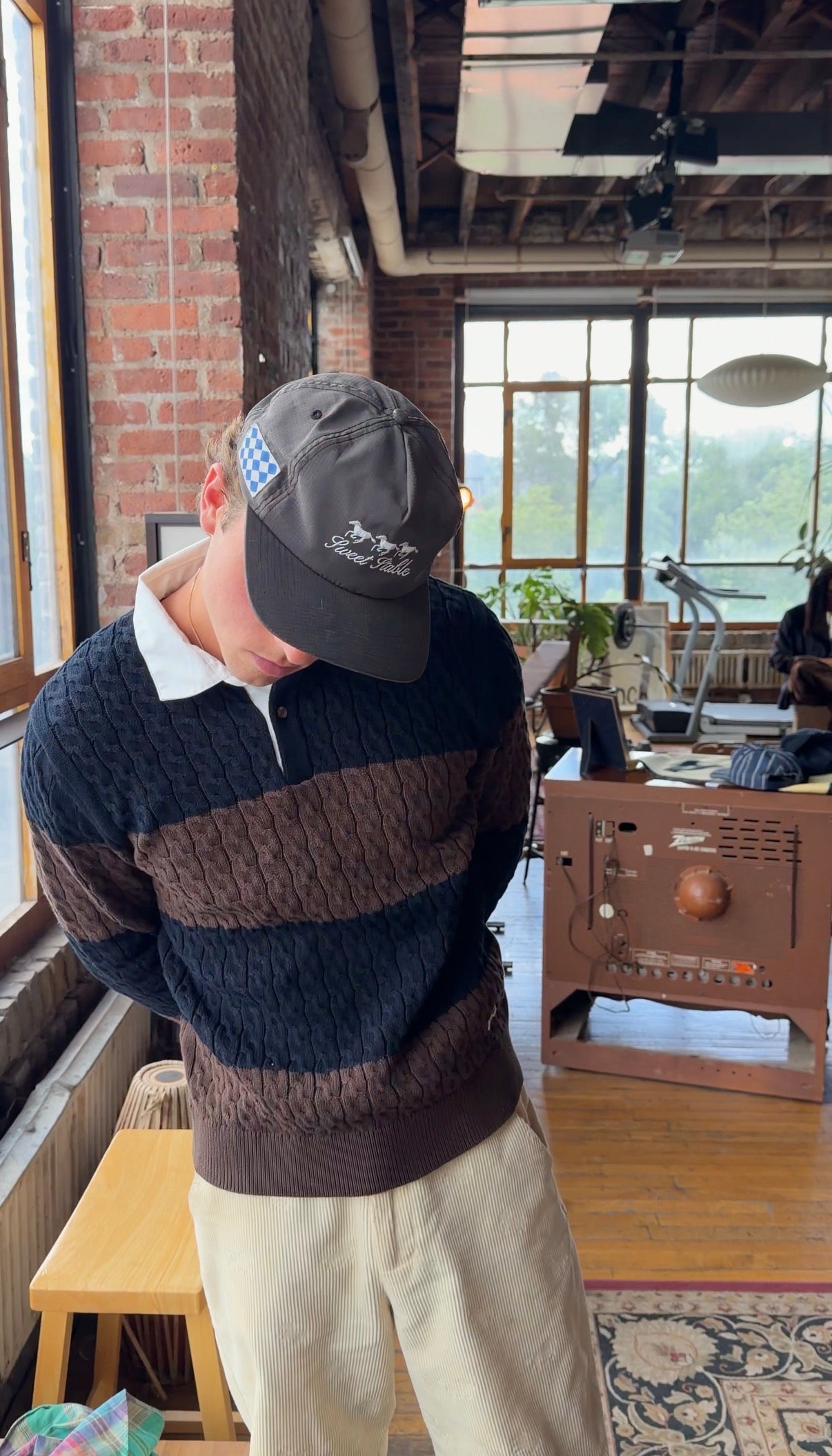 SWEET RUGBY POLO - BROWN & NAVY