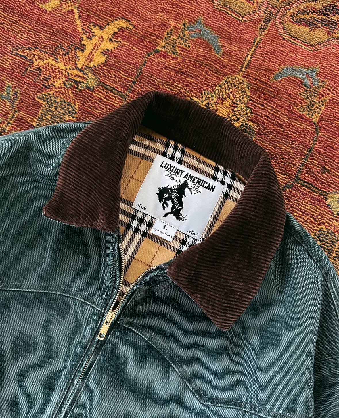'SWEET EMERALD WESTERN CANVAS JACKET'