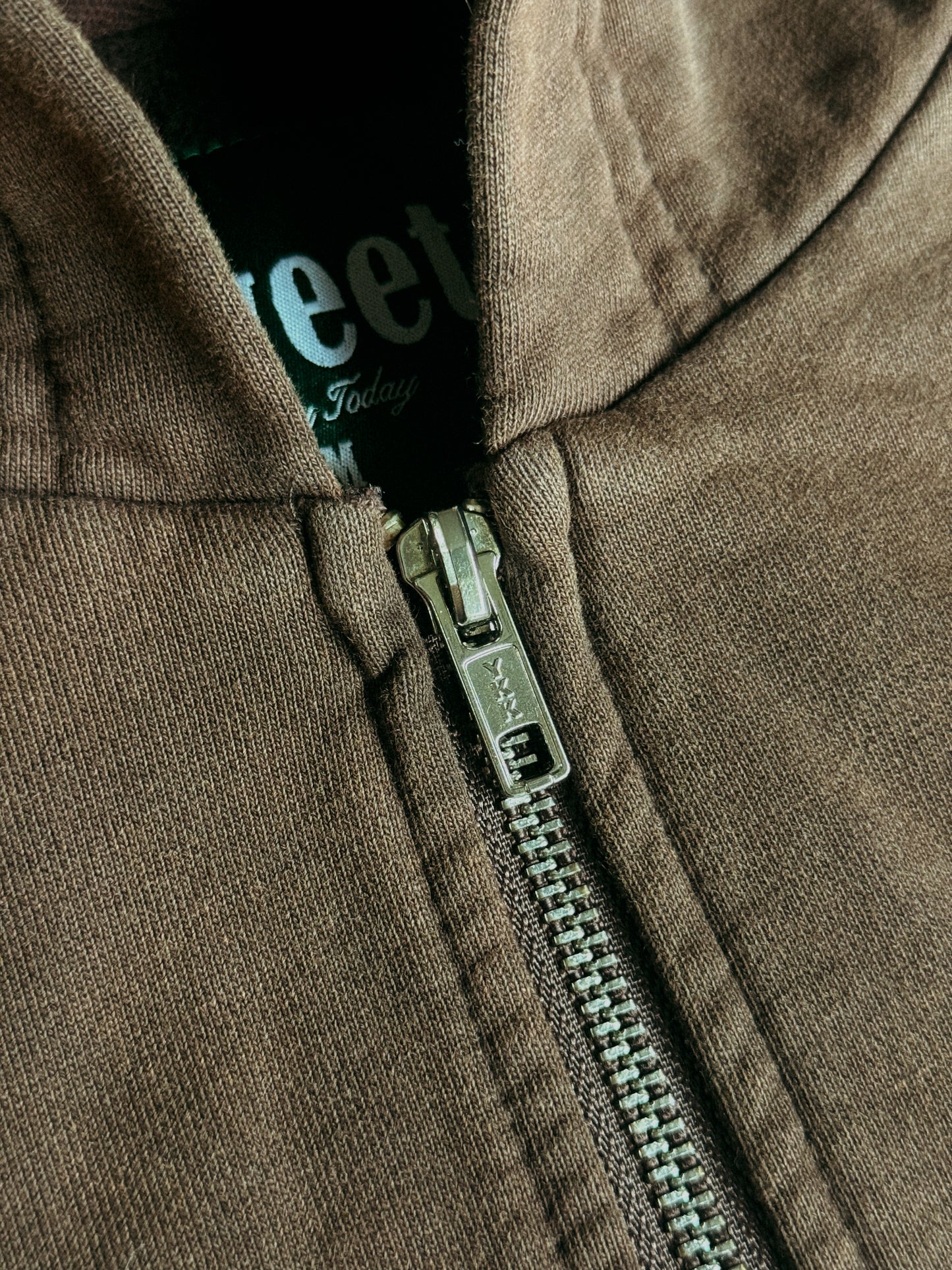 'SWEET AGED BROWN ZIP-UP'