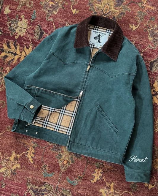 'SWEET EMERALD WESTERN CANVAS JACKET'