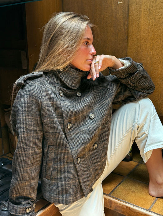 SWEET WOMENS PLAID JACKET