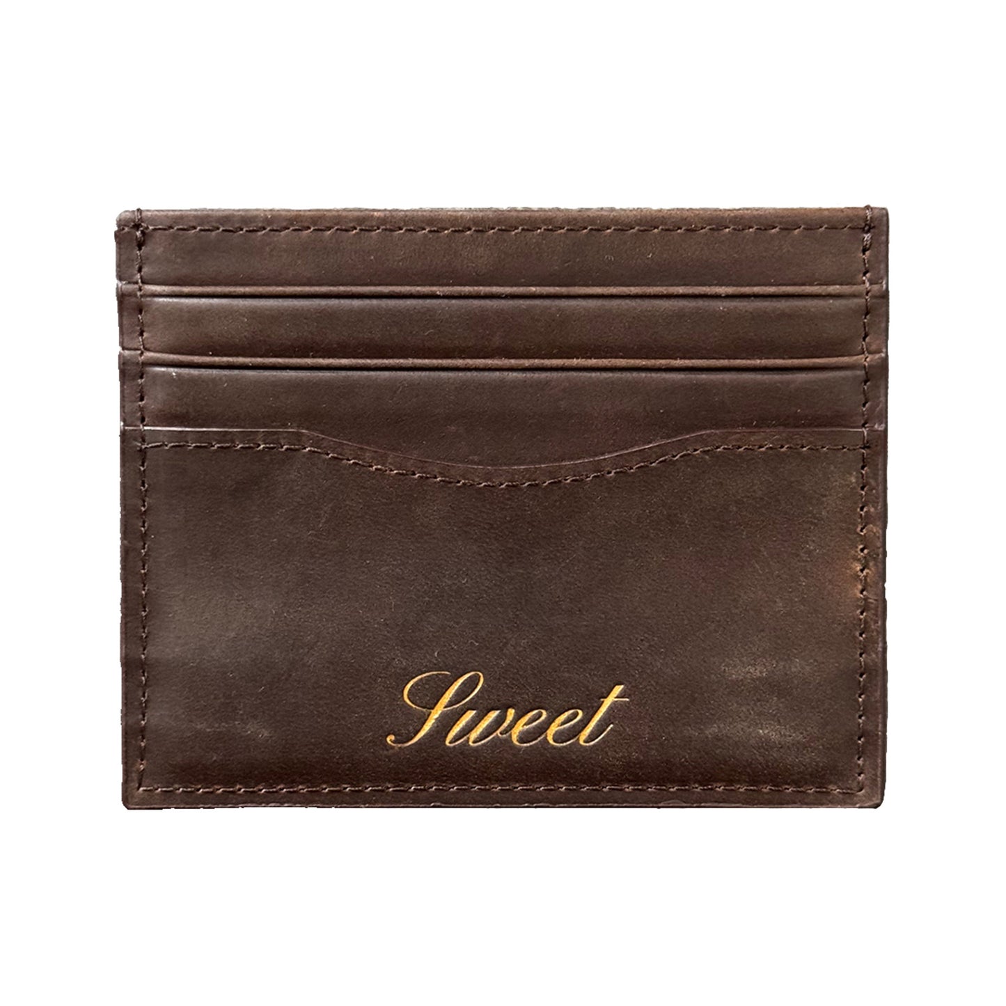 'SWEET COWBOY CARDHOLDER - DARK BROWN'