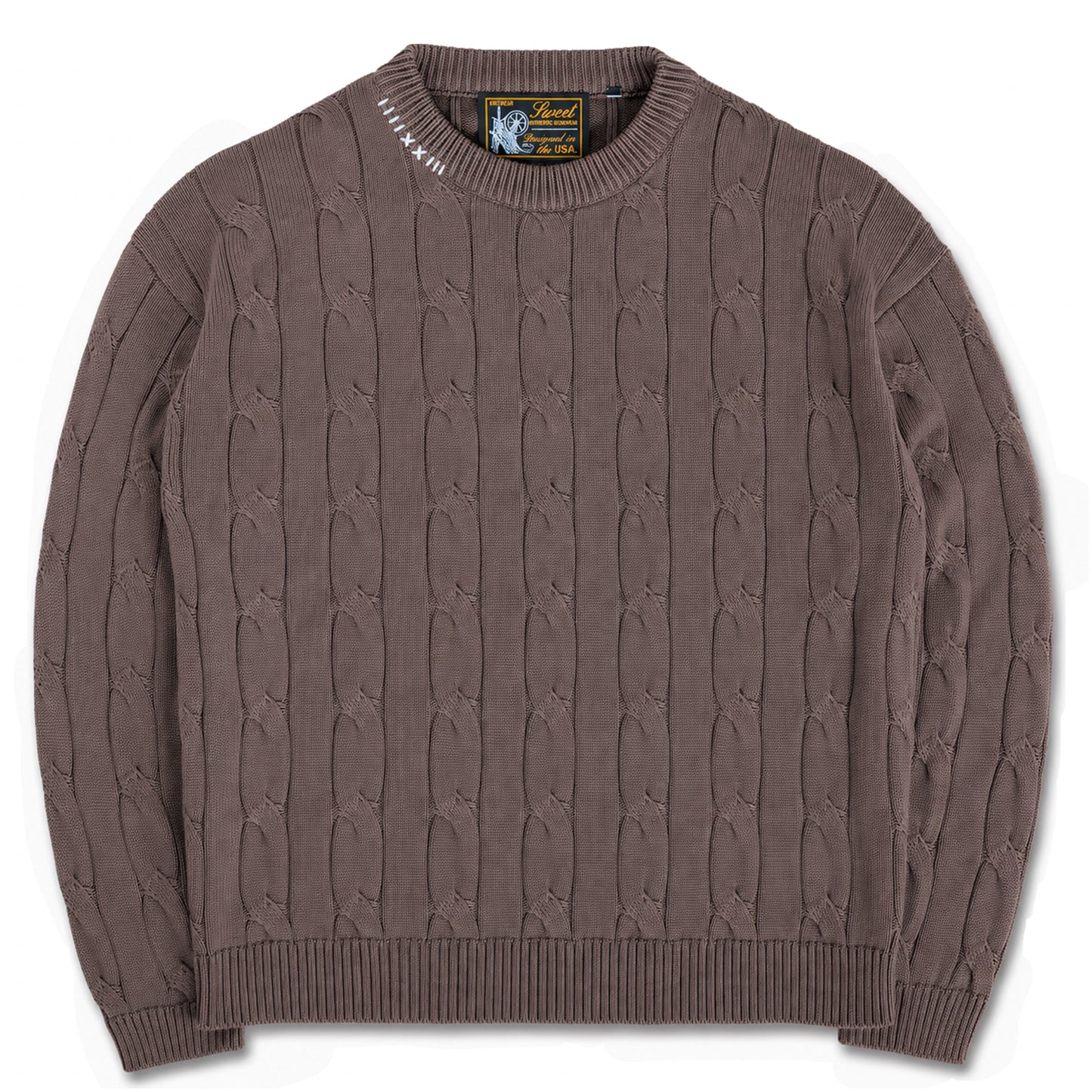 SWEET AGED BROWN CABLE KNIT