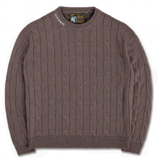 SWEET AGED BROWN CABLE KNIT