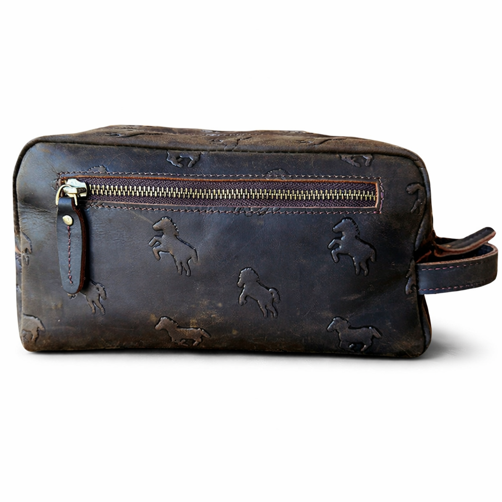 SWEET HORSE LEATHER DOPP KIT