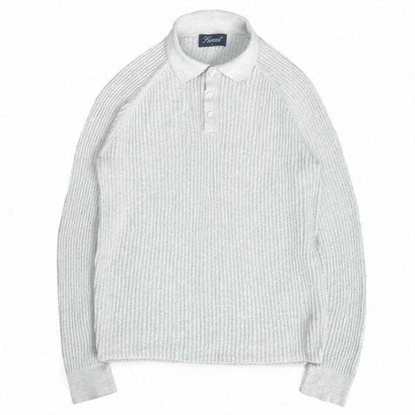 SWEET GREY RIBBED POLO – Sweet Hat Company