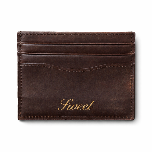 SWEET COWBOY CARDHOLDER - DARK BROWN