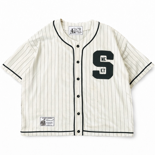 SWEET PINSTRIPE JERSEY - WHITE