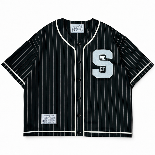 SWEET PINSTRIPE JERSEY - BLACK