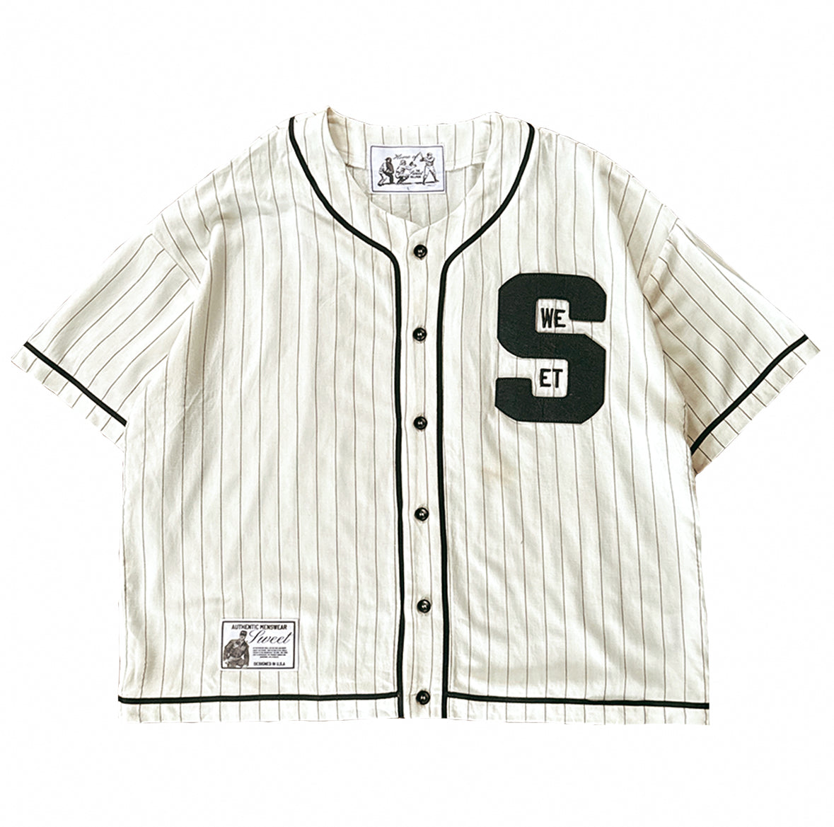 'SWEET PINSTRIPE JERSEY - WHITE'