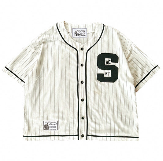 'SWEET PINSTRIPE JERSEY - WHITE'