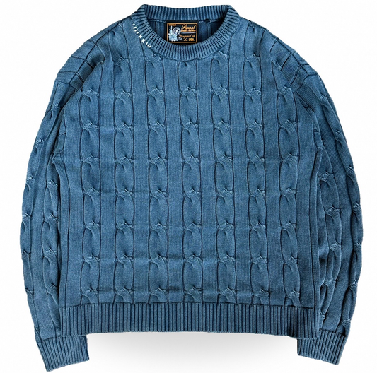 SWEET AGED NAVY CABLE KNIT
