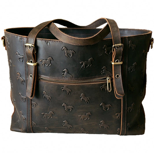 SWEET HORSE LEATHER TOTE BAG