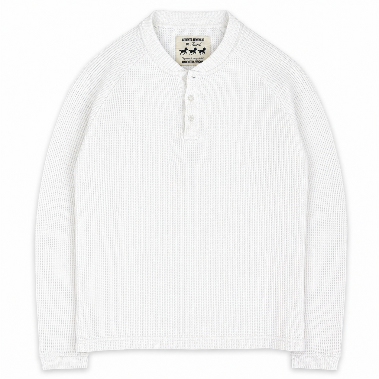SWEET WAFFLE KNIT HENLEY