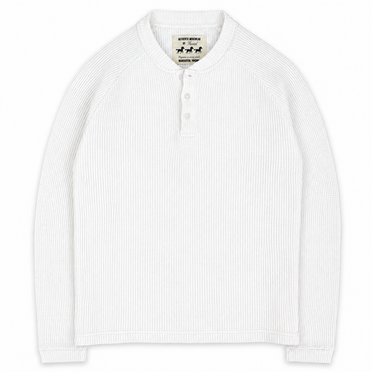 SWEET WAFFLE KNIT HENLEY