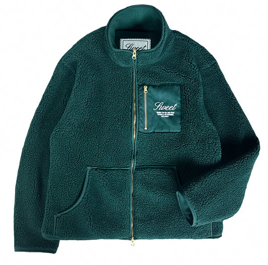'SWEET EMERALD DEEP PILE JACKET'