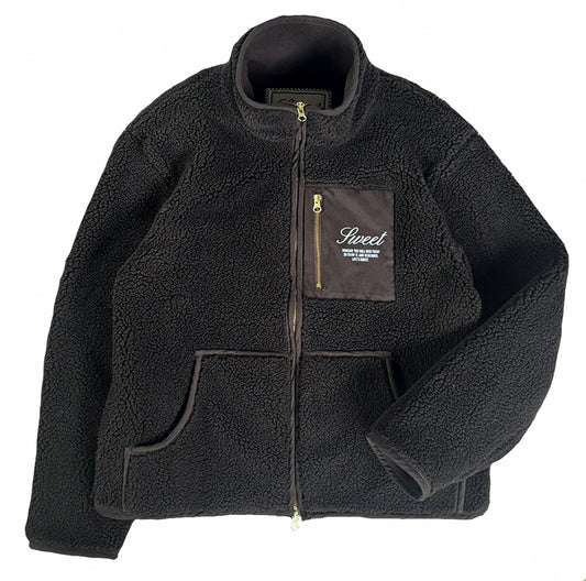 'SWEET BROWN DEEP PILE JACKET'