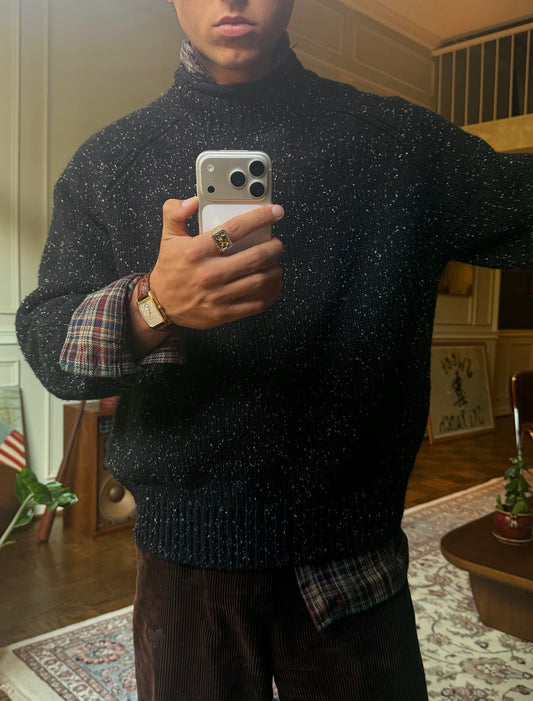 SWEET WOOL ROLLNECK - BLACK