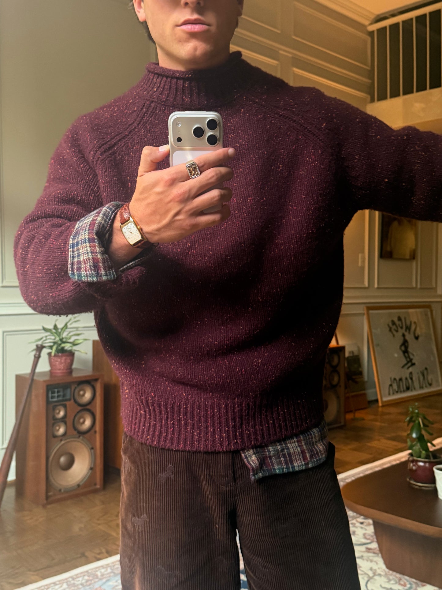 JERSEI DE CUELLO ALTO SWEET WOOL - BURDEOS